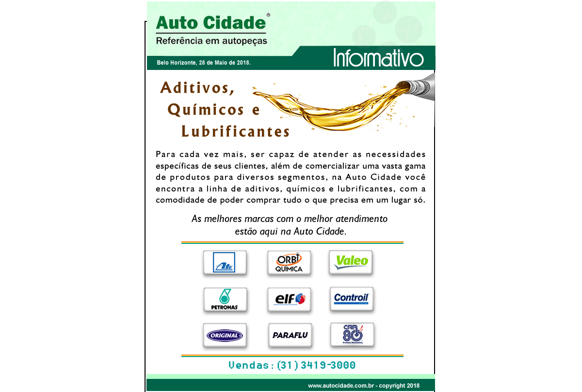 Aditivos, químicos e lubrificantes
